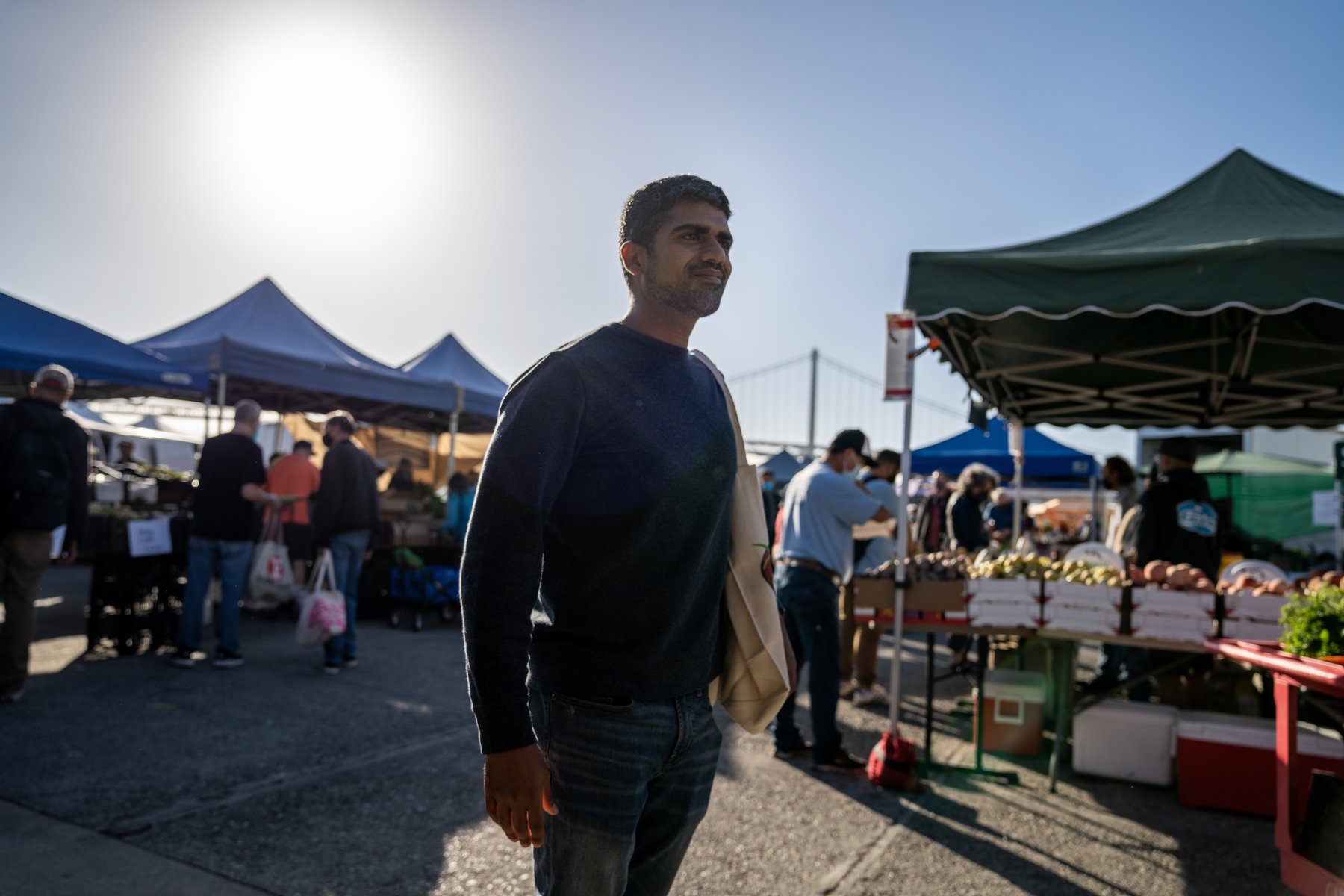 Dr. Rak at a farmers market, clinical practice for everyday life